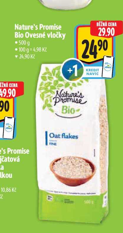 Nature's Promise Bio Ovesné vločky 500 g 