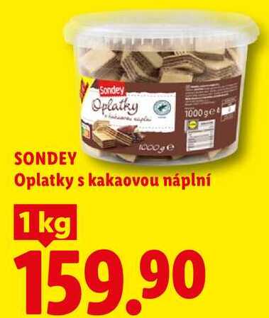 SONDEY Oplatky s kakaovou náplní, 1 kg