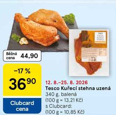 Tesco Kuřecí stehna uzená, 340 g