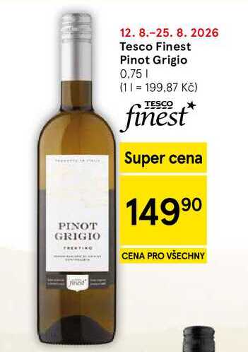 Tesco Finest Pinot Grigio, 0,75 l