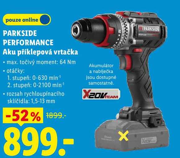 PARKSIDE PERFORMANCE Aku příklepová vrtačka