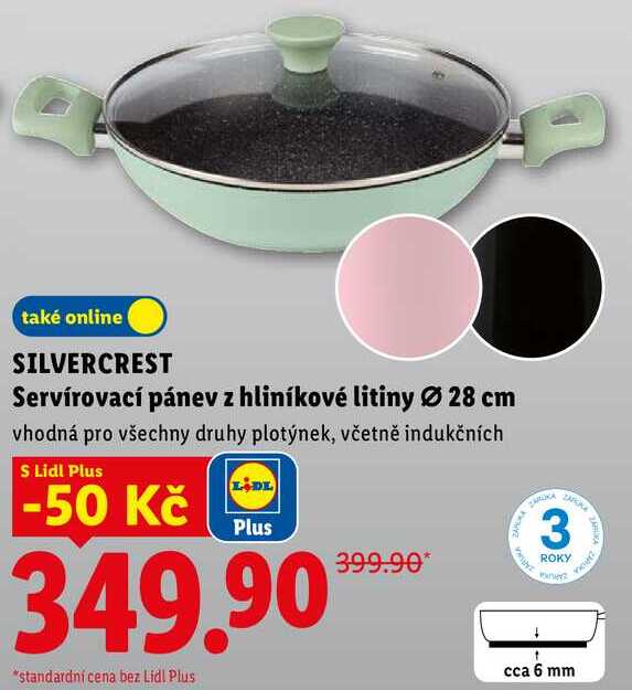 SILVERCREST Servírovací pánev z hliníkové litiny pr. 28 cm