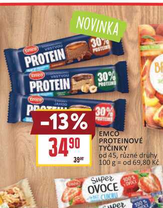 EMCO PROTEINOVÉ TYČINKY od 45g