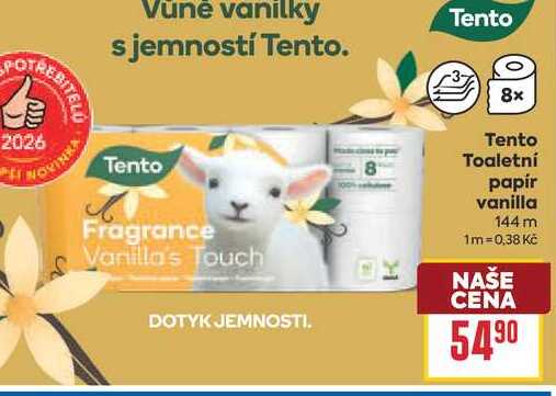Tento Toaletní papír vanilla 144 m