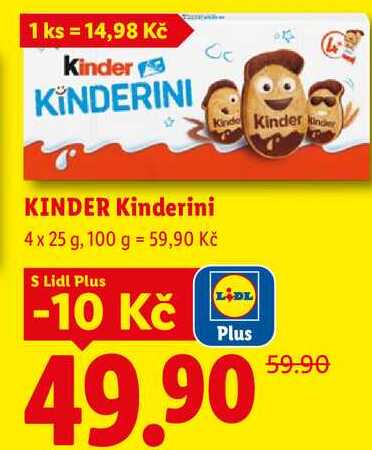 KINDER Kinderini, 4x 25 g