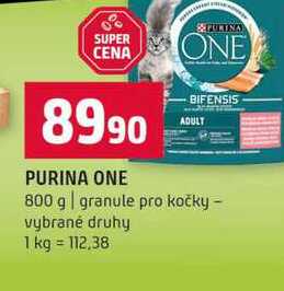 PURINA ONE 800 g granule pro kočky vybrané druhy