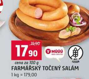 FARMÁŘSKÝ TOČENÝ SALÁM 100g