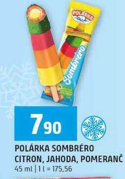 POLÁRKA SOMBRERO CITRON, JAHODA, POMERANČ 45 ml 