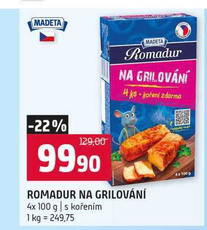 ROMADUR NA GRILOVÁNÍ 4x 100 g s kořením