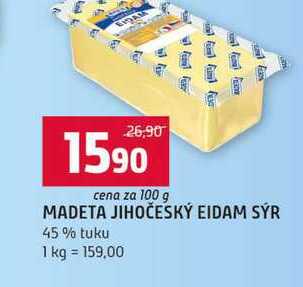 MADETA JIHOČESKÝ EIDAM SÝR 45% tuku 100g