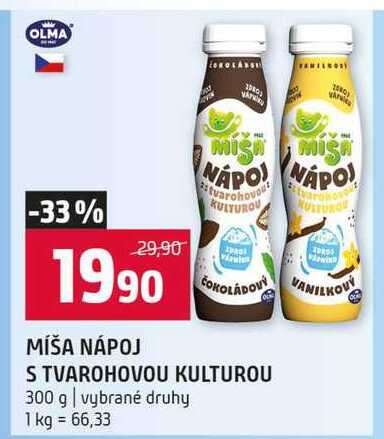 MÍŠA NÁPOJ S TVAROHOVOU KULTUROU 300 g vybrané druhy