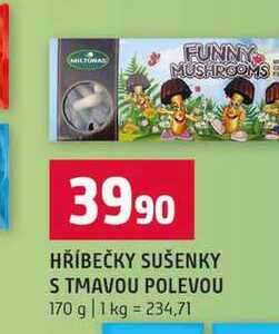 HŘÍBEČKY SUŠENKY S TMAVOU POLEVOU 170 g