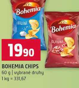 BOHEMIA CHIPS 60 g vybrané druhy 