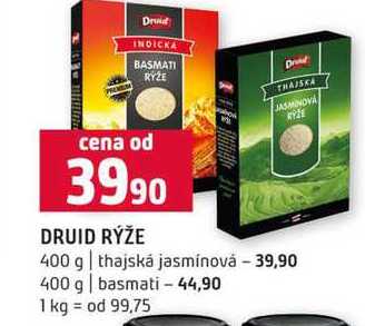 DRUID RÝŽE 400 g thajská jasmínová 400 g basmati