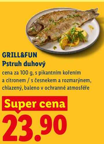 GRILL&FUN Pstruh duhový, cena za 100 g