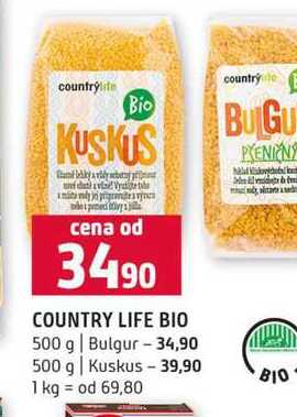 COUNTRY LIFE BIO 500 g Bulgur 500 g Kuskus
