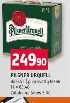 PILSNER URQUELL 8x 0,5l pivo světlý ležák