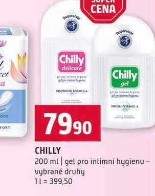 CHILLY 200 ml gel pro intimní hygienu vybrané druhy