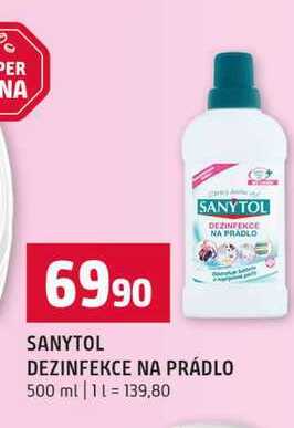 SANYTOL DEZINFEKCE NA PRÁDLO 500 ml