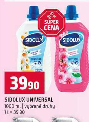 SIDOLUX UNIVERSAL 1000 ml vybrané druhy