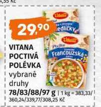 VITANA POCTIVÁ POLÉVKA vybrané druhy 78/83/88/97 g 
