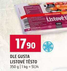 DLE GUSTA LISTOVÉ TĚSTO 350 g