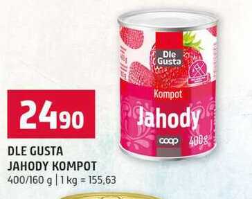 DLE GUSTA JAHODY KOMPOT 400/160 g