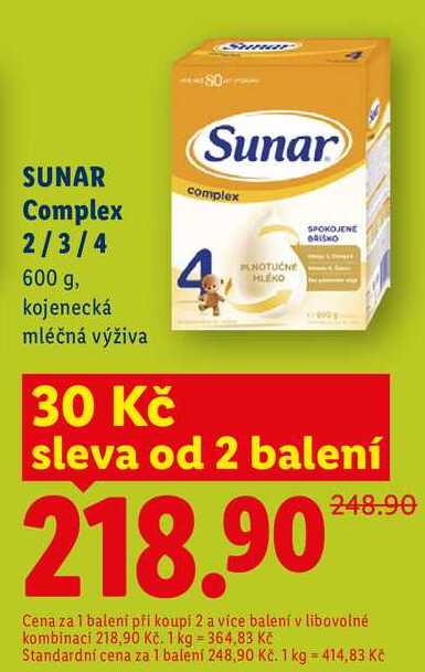 SUNAR Complex 2/3/4, 600 g