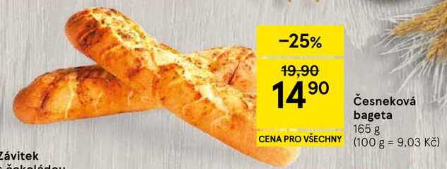 Česneková bageta, 165 g