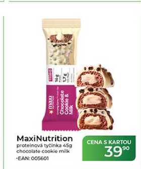 MaxiNutrition proteinová tyčinka 45g chocolate cookie milk   