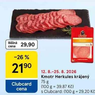Kmotr Herkules krájený, 75 g