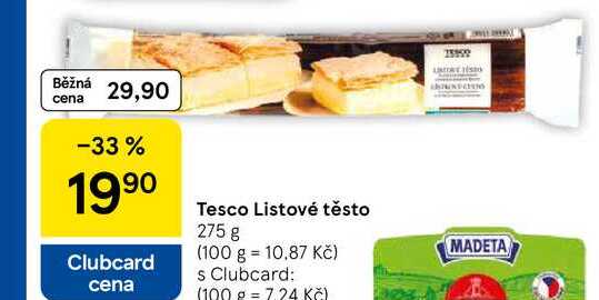 Tesco Listové těsto, 275 g