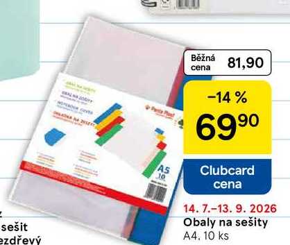 Obaly na sešity A4. 10 ks