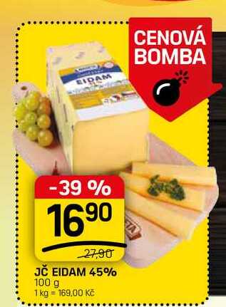 JČ EIDAM 45% 100 g