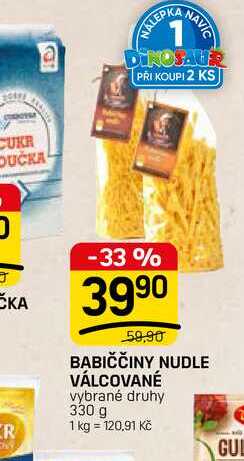 BABIČČINY NUDLE VÁLCOVANÉ vybrané druhy 330 g 