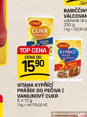 VITANA KYPŘÍCÍ PRÁŠEK DO PEČIVA | VANILINOVÝ CUKR 5 x 13 g 