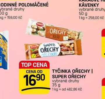 TYČINKA OŘECHY | SUPER OŘECHY vybrané druhy 35 g