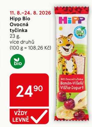 Hipp Bio Ovocná tyčinka, 23 g