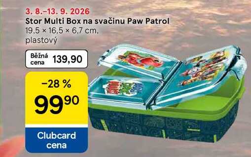 Stor Multi Box na svačinu Paw Patrol, 19.5 x 16.5 x 6.7 cm. plastový 