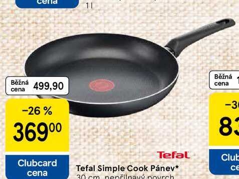 Tefal Simple Cook Pánev, 30 cm, nepřilnavý povrch 