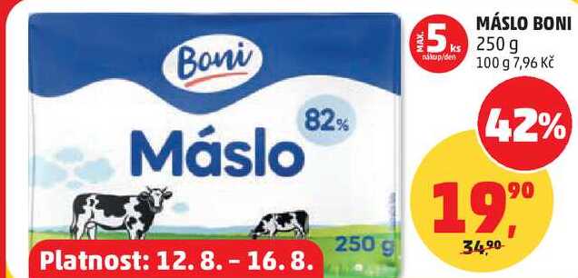 MÁSLO BONI, 250 g 