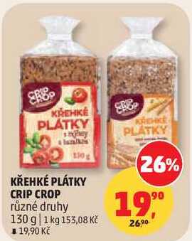 KŘEHKÉ PLÁTKY CRIP CROP různé druhy, 130 g