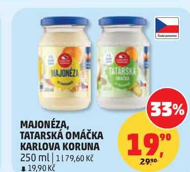 TATARSKÁ OMÁČKA KARLOVA KORUNA, 250 ml 