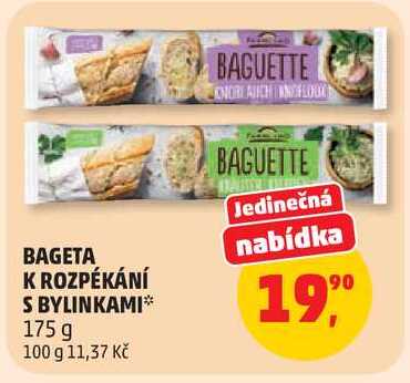 BAGETA K ROZPÉKÁNÍ S BYLINKAMI, 175 g 