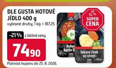 DLE GUSTA HOTOVÉ JÍDLO 400 g