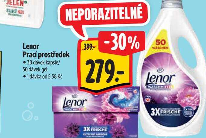 Lenor Prací prostředek - 38 dávek kapsle/ 50 dávek gel