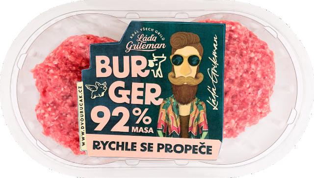 Kostelecké uzeniny Láďův burger mix hovězí + vepřové