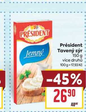 Président Tavený sýr 150 g