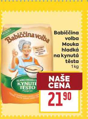 Babiččina volba Mouka hladká na kynutá těsta 1 kg