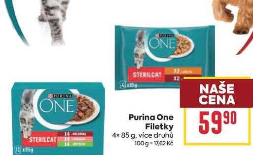 Purina One Filetky 4× 85 g